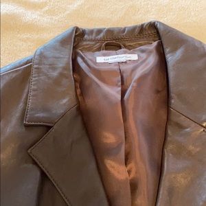 Jacket. Brown faux leather